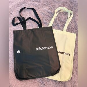 Lululemon NEW reusable bags /  light lemon and rainforest